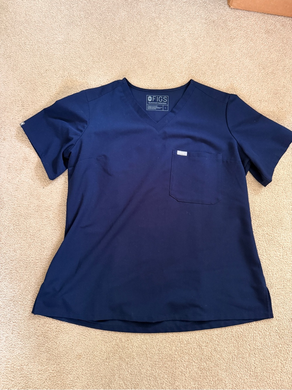 Figs navy scrub top